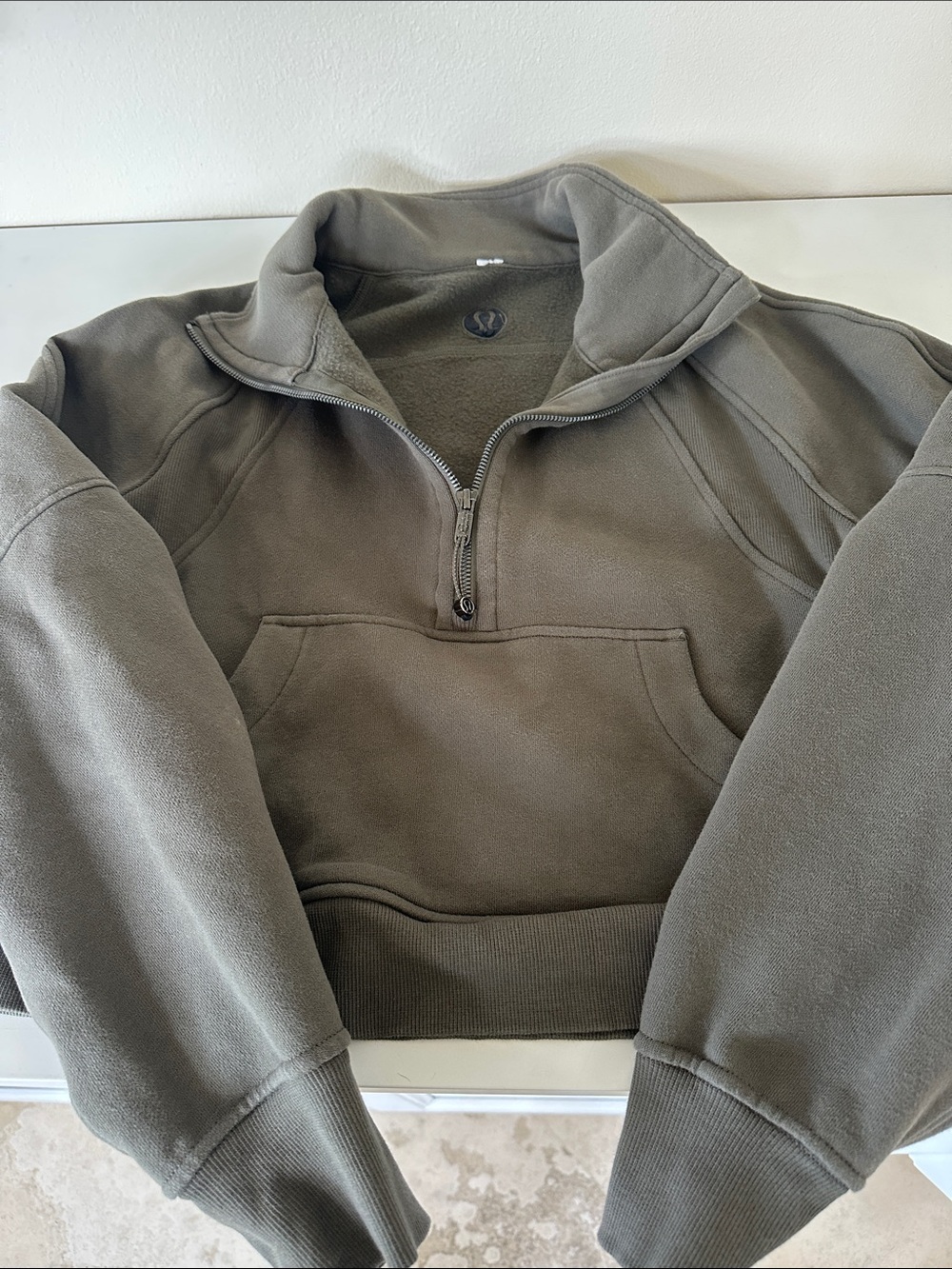 lululemon athletica Half-Zip Fleece Pullover - Olive Green